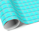 Hanukkah Silver Menorah on Aqua Blue Wrapping Paper<br><div class="desc">Wrapping paper with silver menorah with blue candles and yellow candle flame pattern on an aqua blue background. Customizable. Perfect for the Jewish holiday of Hanukkah (Chanukah).</div>