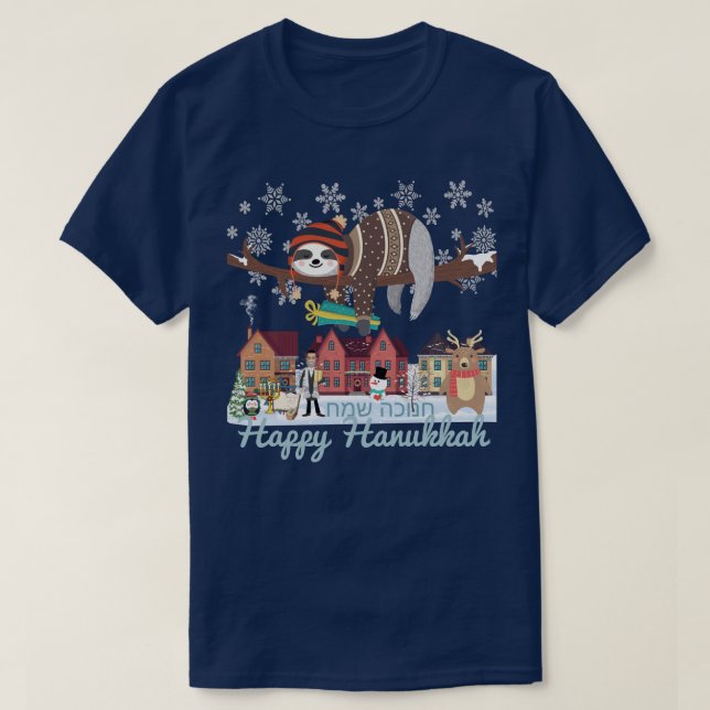 Hanukkah Sloth T-Shirt (Design Front)