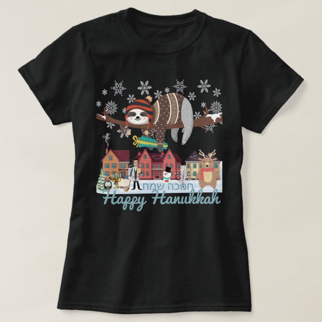 Hanukkah Sloth T-Shirt (Design Front)