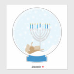 Hanukkah Snow Globe Sticker<br><div class="desc">Hanukkah Snow Globe</div>