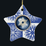 Hanukkah Snowflake Star of David Holiday Ceramic Ornament<br><div class="desc">Celebrate Hanukkah with this snowflake / Star of David Snowflake design, </div>