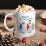 Hanukkah Snowman Christmas Chrismukkah   Coffee Mug<br><div class="desc">This design may be personalized in the area provided by changing the photo and/or text. Or it can be customized by clicking Personalize this Template and then choosing the click to customize further option and delete or change the color of the background, add text, change the text color or style,...</div>