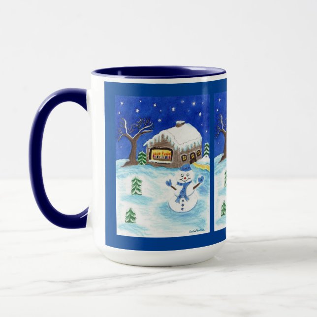 Hanukkah Snowman Mug (Left)