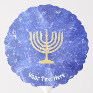 Hanukkah Snowstorm Menorah Balloon