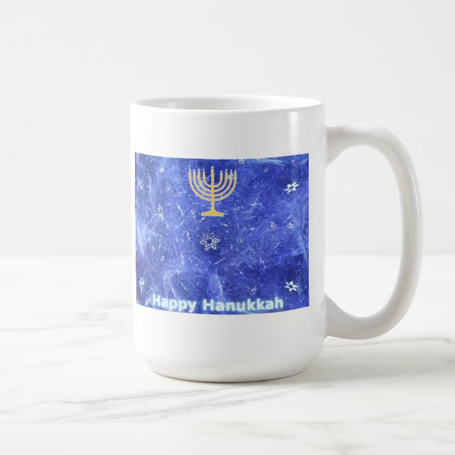 Hanukkah Snowstorm Menorah Coffee Mug (Right)
