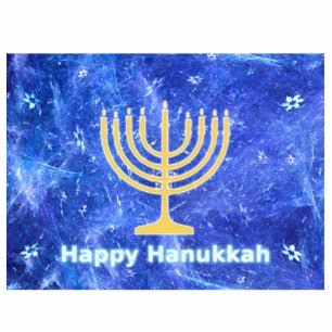 Hanukkah Snowstorm Menorah Cutout
