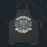 Hanukkah Social Club Funny Jewish Hanukkah  Apron<br><div class="desc">Funny Jewish humor,  Hanukkah 2025 joke,  Jewish pride design,  dreidel club style,  menorah and mischief,  casual Hanukkah party,  modern holiday joke,  Jewish culture pride,  festive club theme,  light and laugh</div>