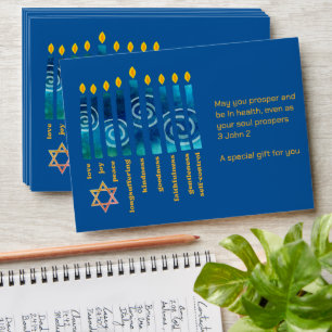 HANUKKAH Spiritual Fruit Chanukah Gelt Envelope