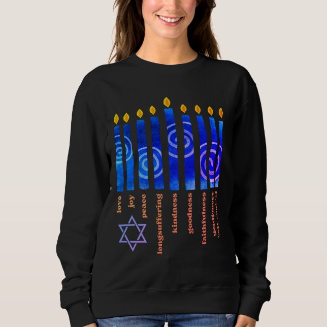 HANUKKAH Spiritual Fruit Christian Sweatshirt (Front)