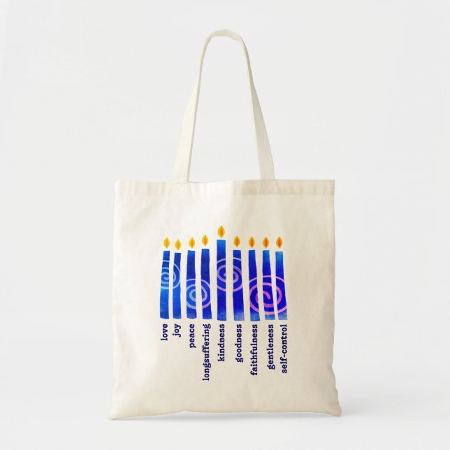 HANUKKAH Spiritual Fruit Christian Tote Bag (Front)