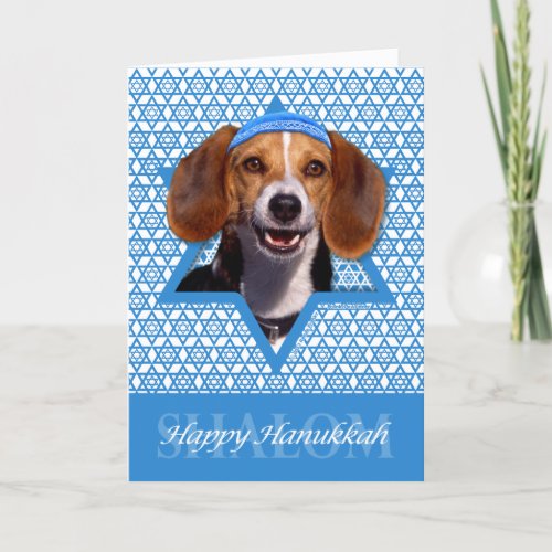 Hanukkah Star of David _ Beagle Holiday Card