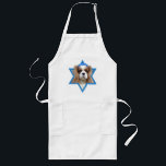 Hanukkah Star of David - Cavalier Long Apron<br><div class="desc">What could make saying Happy Hanukkah more fun than having this Cavalier King Charles Spaniel Dog wearing a Yamaka surrounded by the Star of David. This whimsical holiday design will be sure to delight your friends and family as well as other dog lovers. This design is available in over 100...</div>