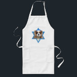 Hanukkah Star of David - Cavalier Long Apron<br><div class="desc">What could make saying Happy Hanukkah more fun than having this Cavalier King Charles Spaniel Dog wearing a Yamaka surrounded by the Star of David. This whimsical holiday design will be sure to delight your friends and family as well as other dog lovers. This design is available in over 100...</div>