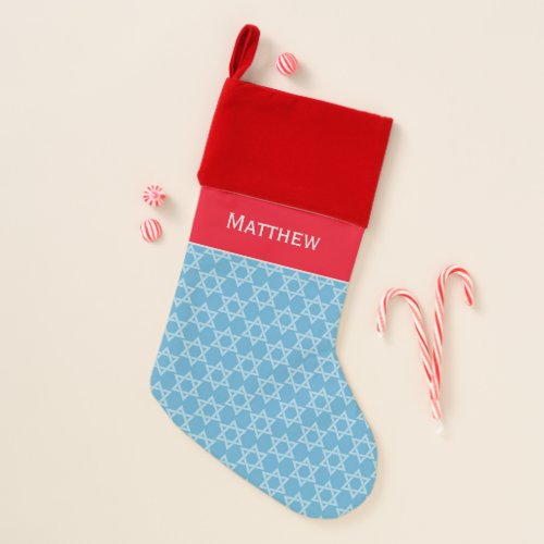 Hanukkah Star of David Christmas Stocking