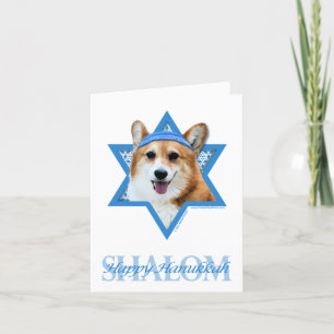 Hanukkah Star of David - Corgi - Owen Holiday Card