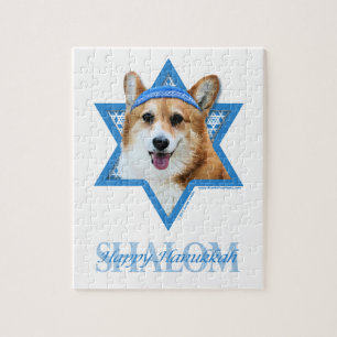Hanukkah Star of David - Corgi - Owen Jigsaw Puzzle