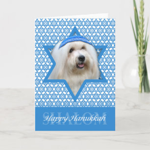 Hanukkah Star of David - Coton of Tulear Holiday Card