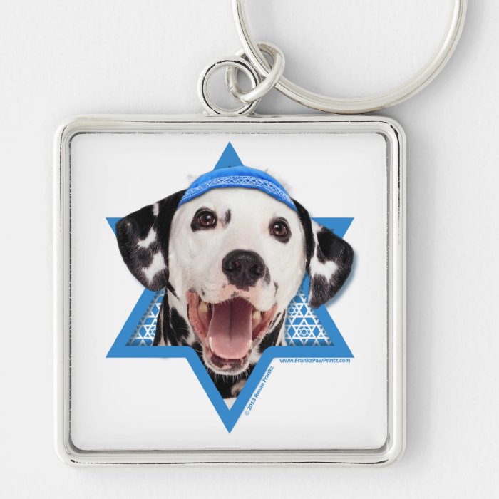 Hanukkah Star of David   Dalmatian Key Chains