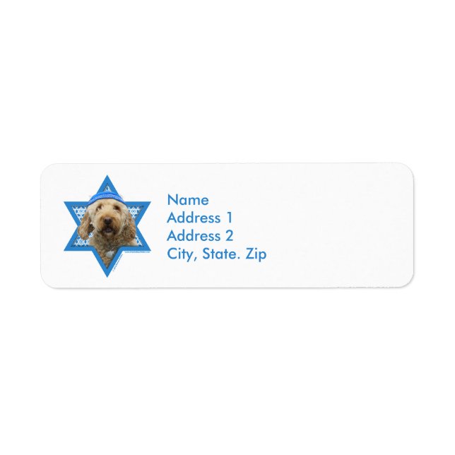 Hanukkah Star of David - GoldenDoodle Label (Front)