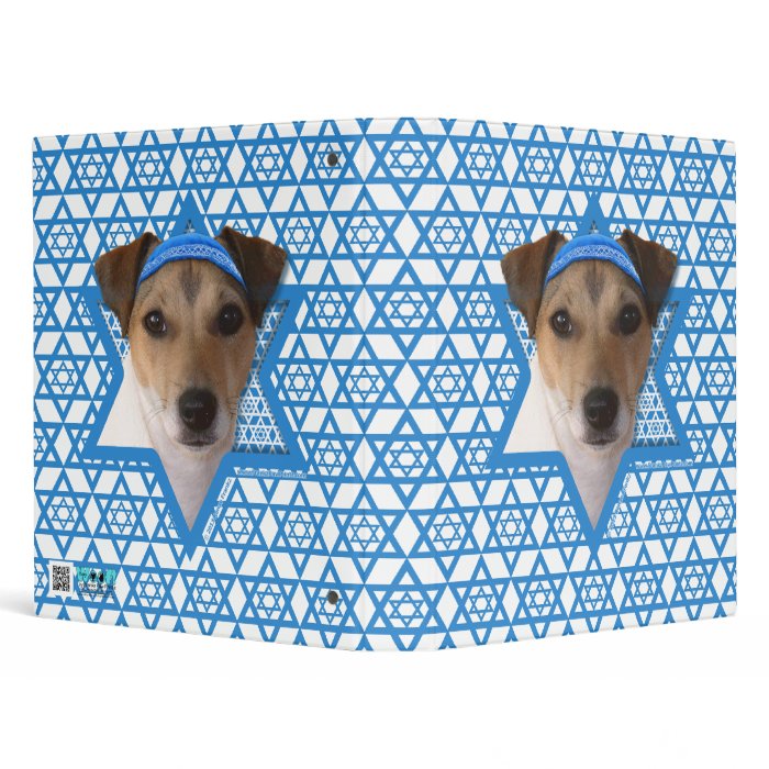 Hanukkah Star of David   Jack Russell Terrier Vinyl Binders