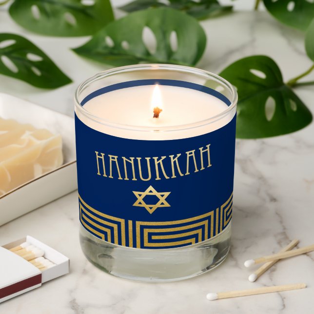 Hanukkah Star Of David Jewish Holiday Scented Candle (Lit)