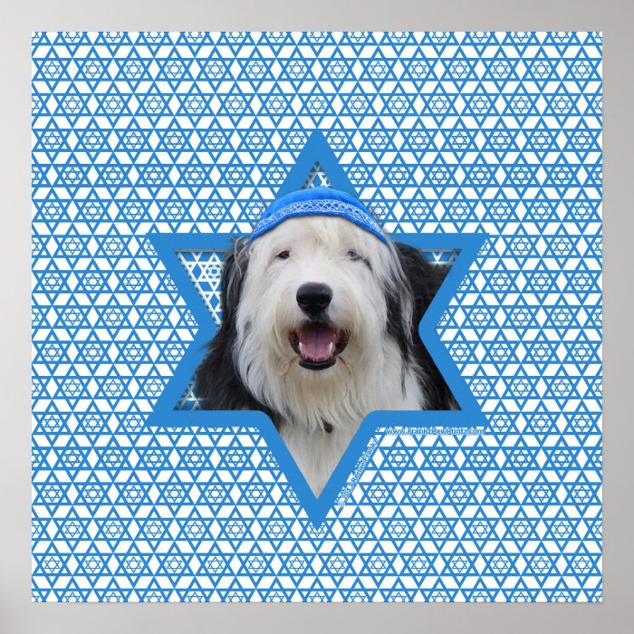 Hanukkah Star of David   Old English Sheepdog Posters