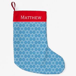 Hanukkah Star of David Personalize Small Christmas Stocking