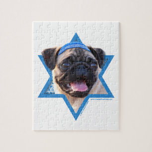 Hanukkah Star of David - Pug Jigsaw Puzzle