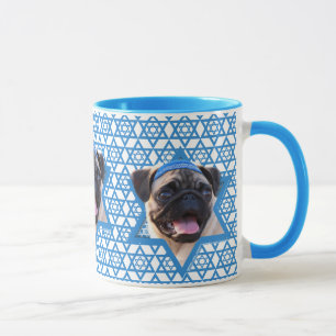 Hanukkah Star of David - Pug Mug
