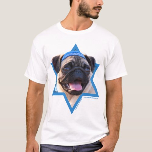 Hanukkah Star of David _ Pug T_Shirt