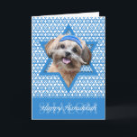 Hanukkah Star of David - ShihPoo - Maggie Holiday Card<br><div class="desc">What could make saying Happy Hanukkah more fun than having this ShihPoo Dog wearing a Yamaka surrounded by the Star of David. This whimsical holiday design will be sure to delight your friends and family as well as other animal lovers. This design is available in over 100 Dog Breeds. If...</div>