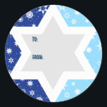 Hanukkah Star of David Snowflake Gift Sticker<br><div class="desc">Get in the Hanukkah spirit with this graphic gift sticker. Perfect for labelling the plethora of Hanukkah gifts. Leave the "to/from" message as is and write in your own names or add your own message to brighten up the season. Great as a favor for the holiday and throughout the year....</div>