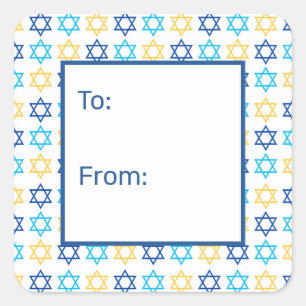 Hanukkah Star of David Square Sticker