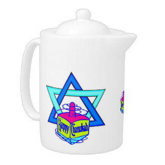 Hanukkah Star of David Teapot