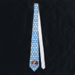 Hanukkah Star of David - Treeing Walker Coonhound Neck Tie<br><div class="desc">I LOVE custom requests and when I received a request from Rebecca G. to make her son happy on his Bar Mitzvah by wearing a necktie featuring his very own Dogs Tripp and Honey in my Star of David design, I jumped right on it. He will wear one dog and...</div>