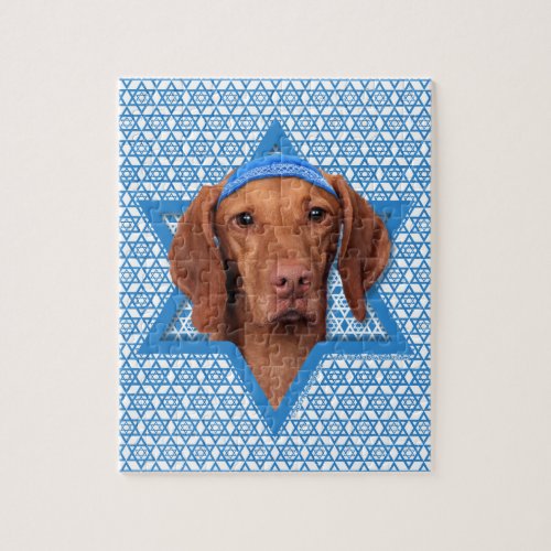 Hanukkah Star of David _ Vizsla _ Reagan Jigsaw Puzzle