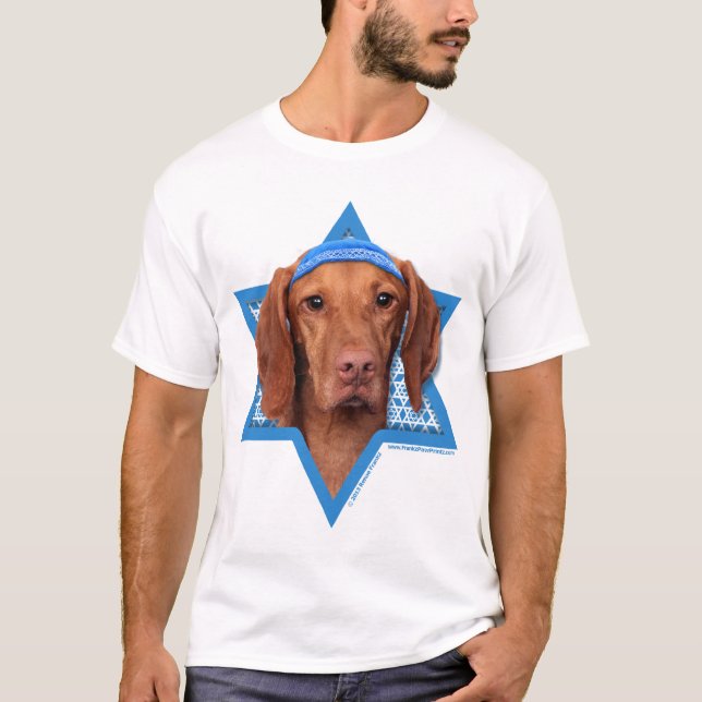 Hanukkah Star of David - Vizsla - Reagan T-Shirt (Front)