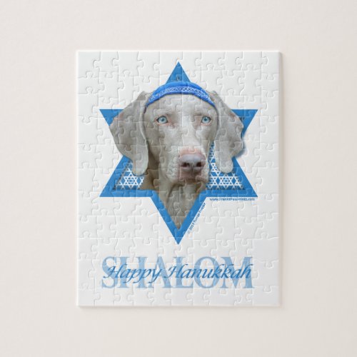 Hanukkah Star of David _ Weimaraner Jigsaw Puzzle