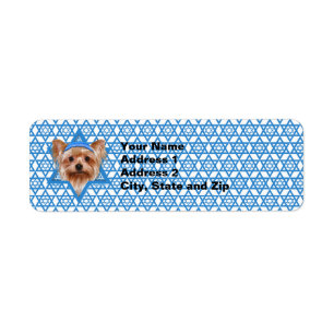 Hanukkah Star of David - Yorkshire Terrier Label