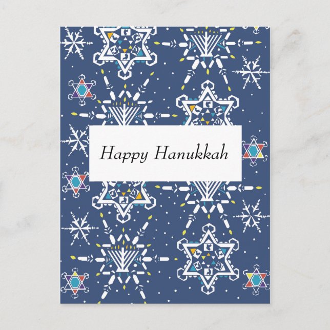 Hanukkah Starflake Card (Front)