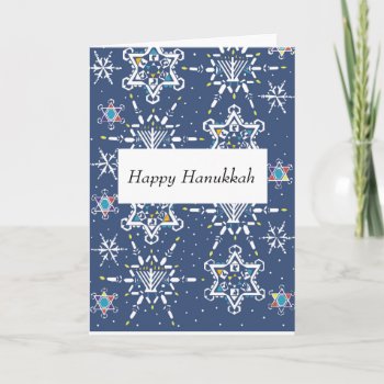 Hanukkah Starflakes Greeting Card by judynd at Zazzle