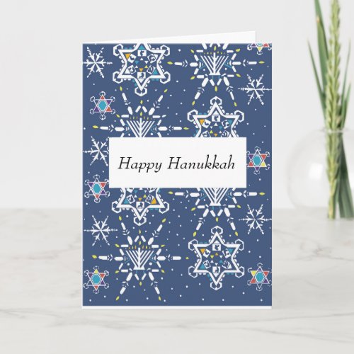 Hanukkah Starflakes Greeting Card