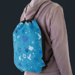 Hanukkah Stars Backpack<br><div class="desc">This cute Hanukkah star pattern is an eye-catcher! It's a fun and funky way to dress up decor,  gifts,  apparel,  and household items for the occasion. Check out my store for more pattern items and gift ideas,  or combine items to create an interesting gift package!</div>