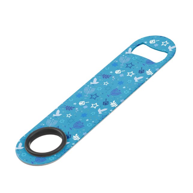 Hanukkah Stars Bottle Opener (Back Angled)