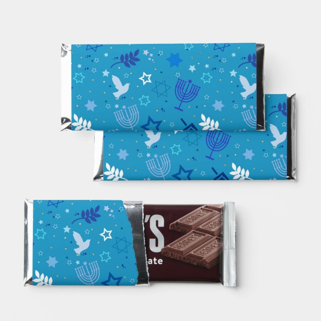 Hanukkah Stars Chocolate Bars (Front)