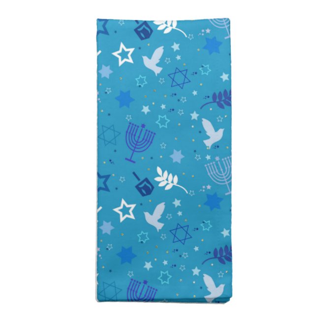 Hanukkah Stars Cloth Napkins (Folded)