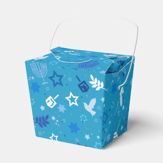 Hanukkah Stars Favor Box (Front Side)