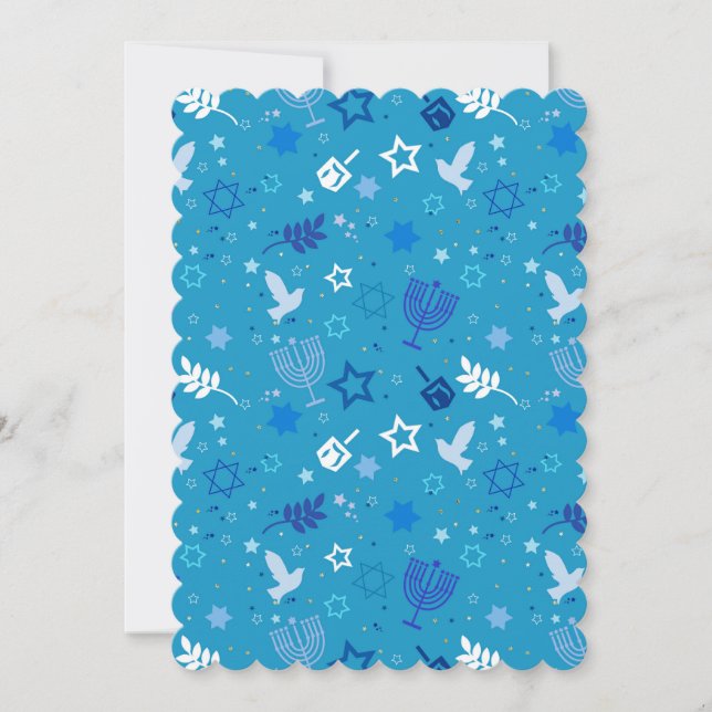Hanukkah Stars Flat Greeting Card (Front)