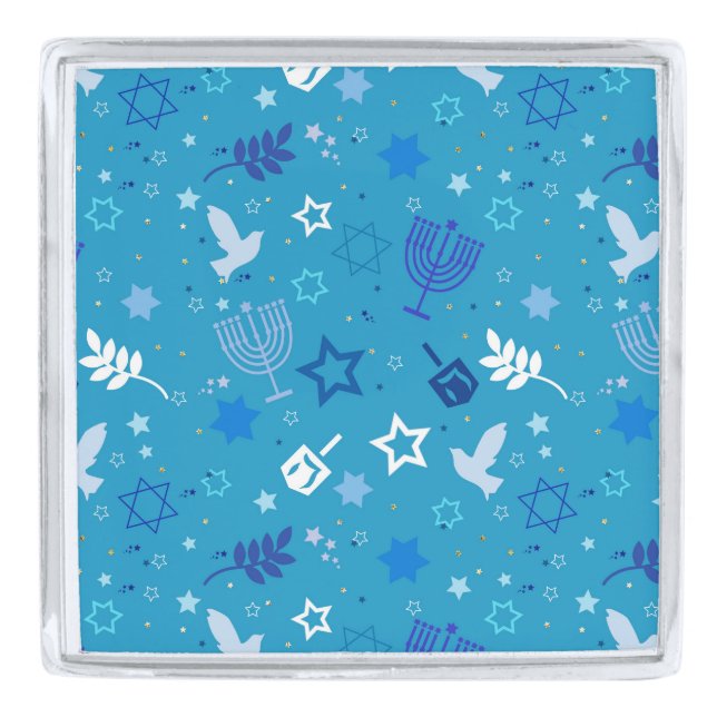 Hanukkah Stars Lapel Pin (Front)