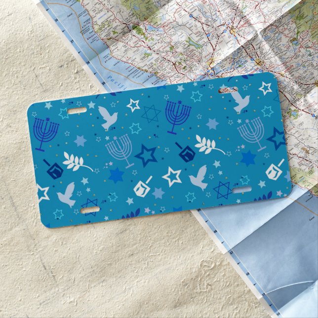 Hanukkah Stars License Plate #2 (In Situ)